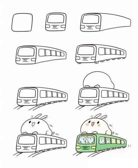 火车简笔画 火车简笔画图片大全大图