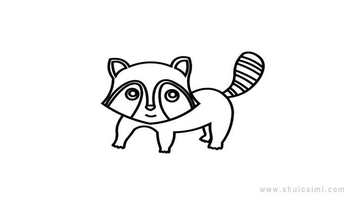 浣熊简笔画怎么画 浣熊简笔画图片
