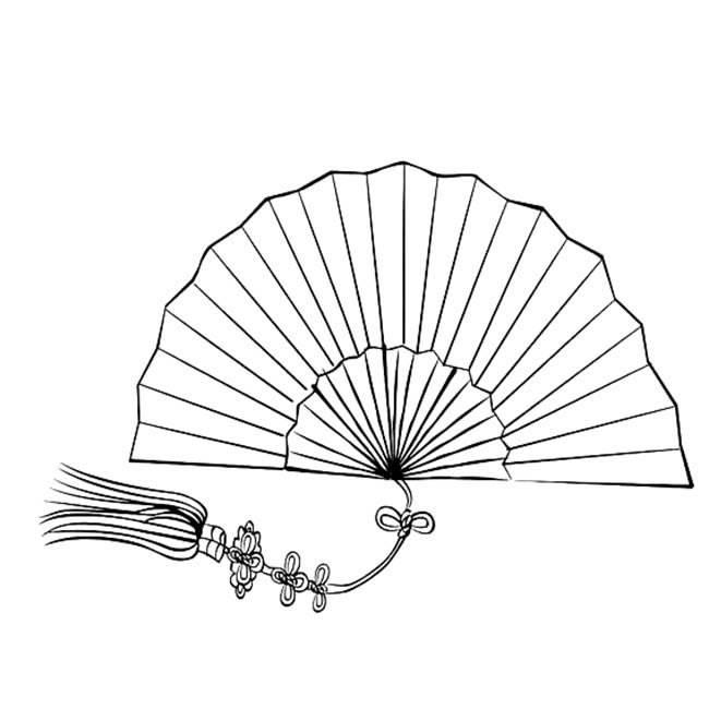 扇子简笔画 扇子简笔画古风