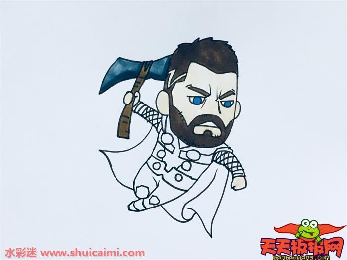 雷神q版怎么画 雷神q版简笔画简单易画彩色