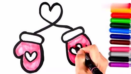 手套简笔画 手套简笔画涂色