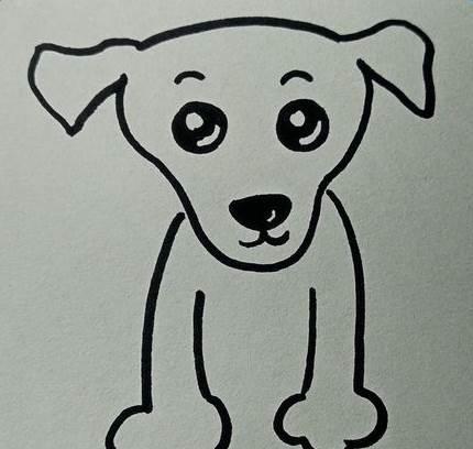 简笔画狗的画法 简笔画狗的画法小鸡