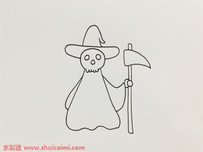 可爱又简单的死神简笔画步骤图解分享