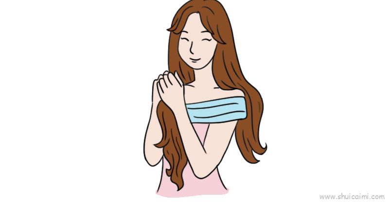 美女教程儿童画怎么画 美女教程简笔画图片大全