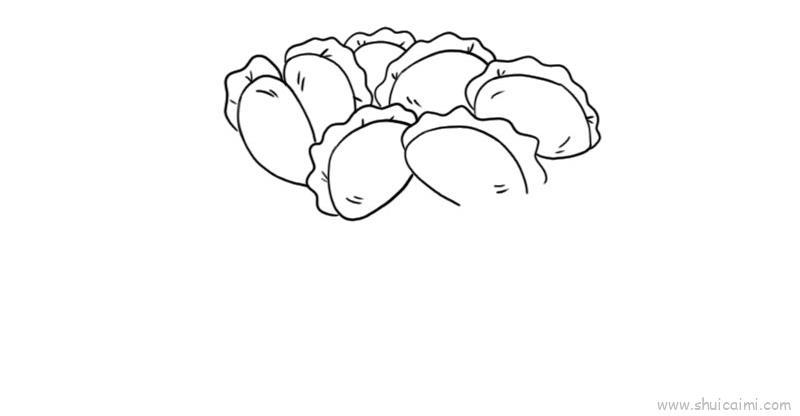 一笼饺子儿童画怎么画 一笼饺子简笔画好看