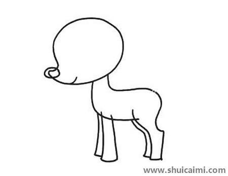 梅花鹿儿童简笔画