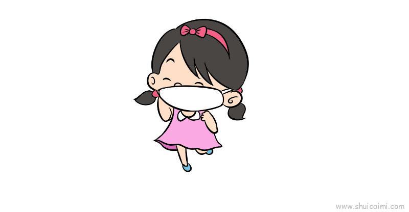 口罩儿童画怎么画 口罩简笔画简单