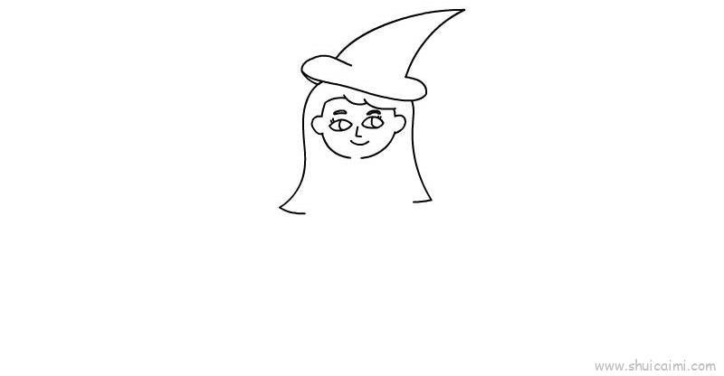万圣节女巫装扮儿童画怎么画 万圣节女巫装扮简笔画图片大全