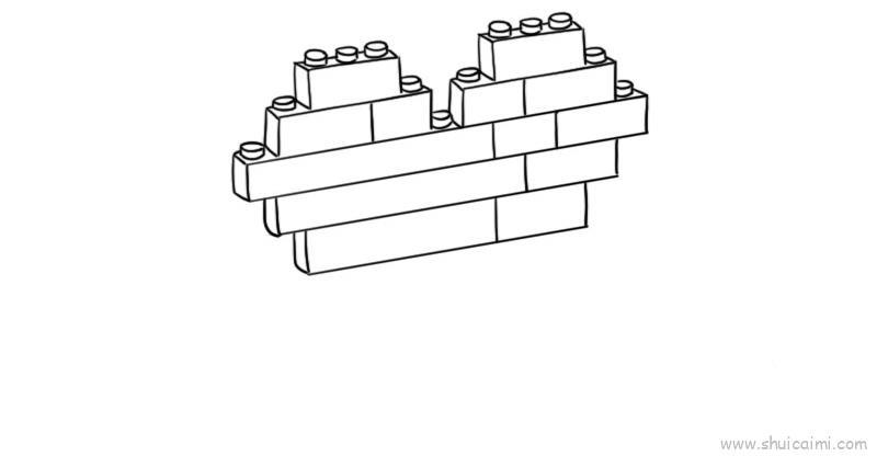 积木拼图儿童画怎么画 积木拼图简笔画好看
