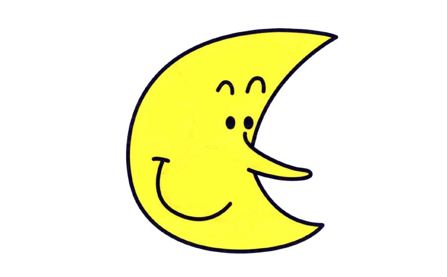 怎样画月亮简笔画图片（简笔画月亮的画法）