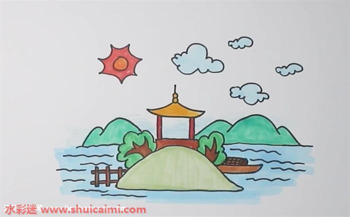 公园怎么画 公园简笔画步骤