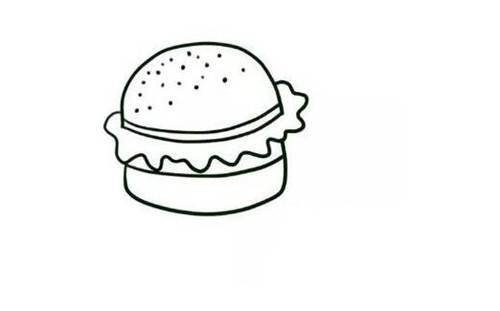 汉堡的简笔画图片大全 汉堡的简笔画简单又漂亮