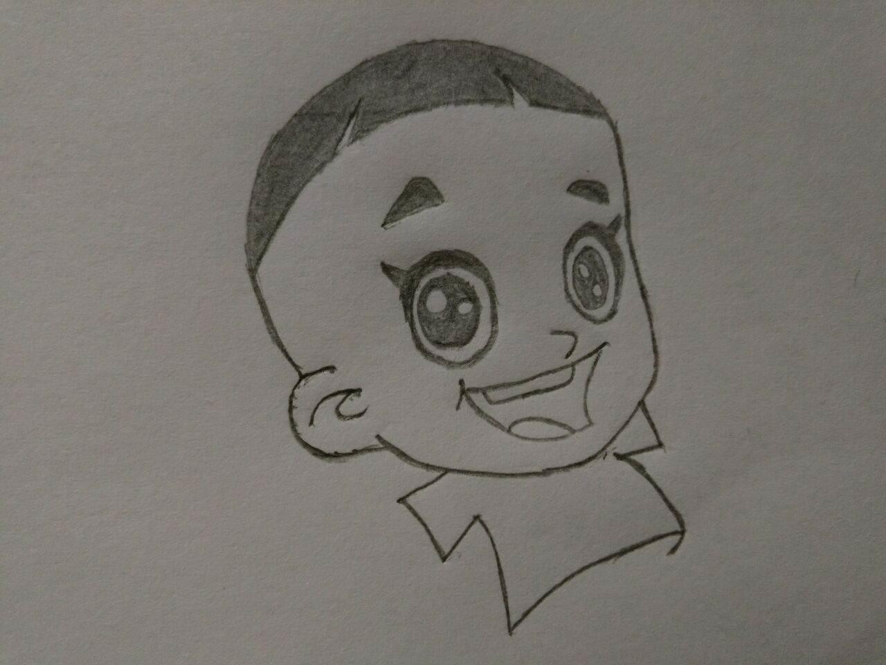 大头儿子简笔画图片大全 大头儿子简笔画图片大全彩色