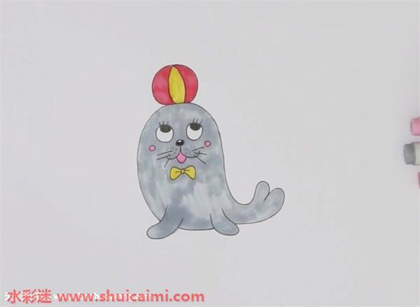 海狮怎么画 海狮简笔画漂亮卡通
