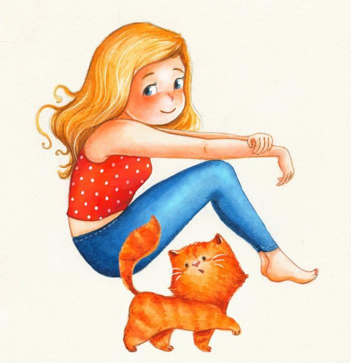 坐猫的简笔画图片大全 坐猫的简笔画图片大全可爱