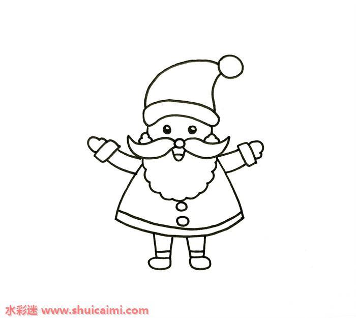 圣诞老人怎么画 圣诞老人简笔画步骤图