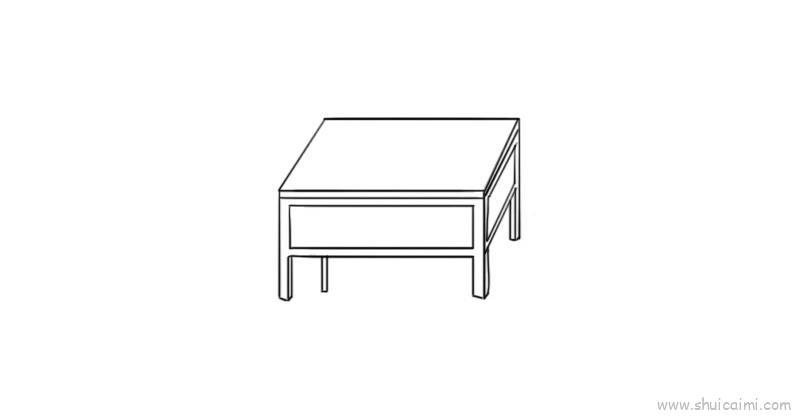 桌子儿童画怎么画 桌子简笔画图片