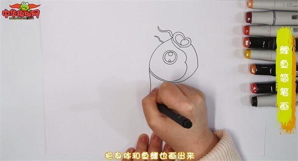鲤鱼怎么画 鲤鱼简笔画彩色