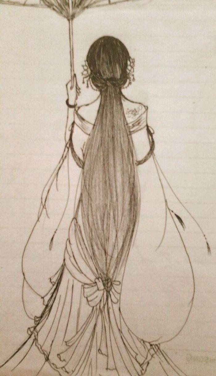 古风人物简笔画 古风人物简笔画男