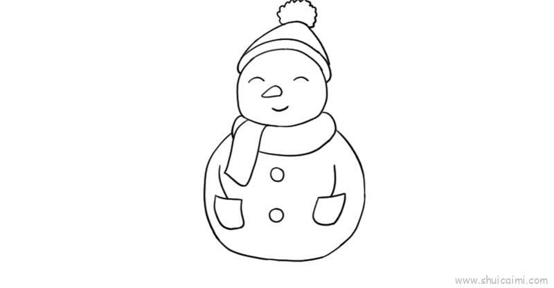 雪人儿童画怎么画 雪人简笔画顺序