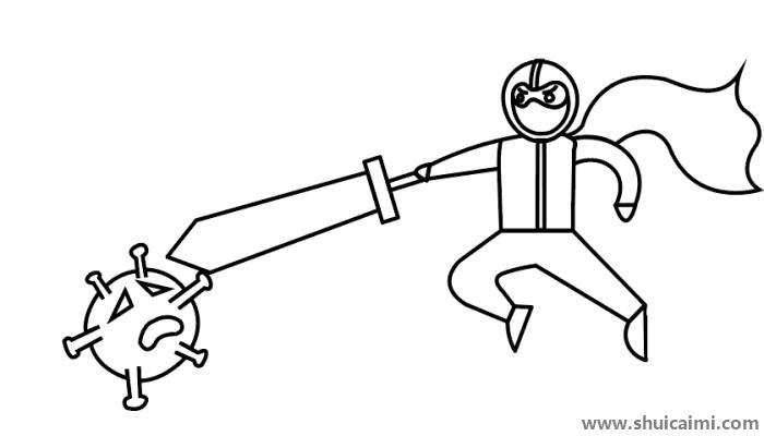 抗击疫情宣传简笔画怎么画 抗击疫情宣传简笔画图片大全