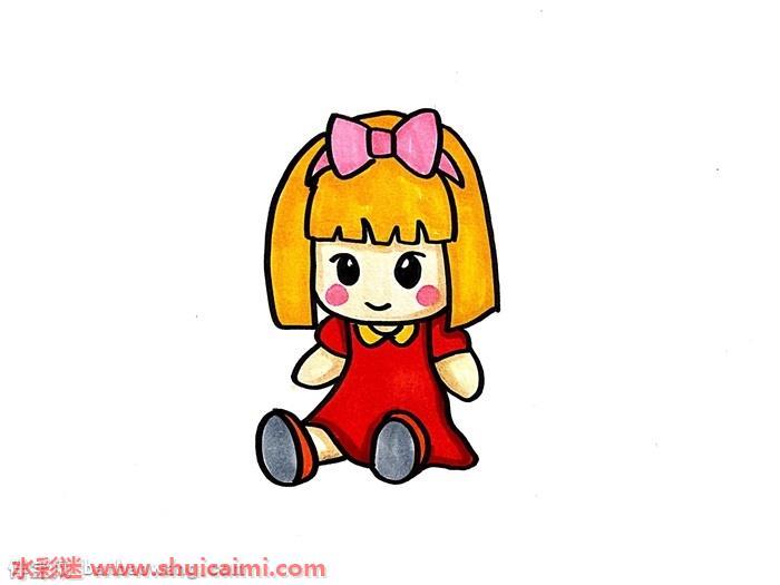 洋娃娃怎么画 洋娃娃简笔画简单易画彩色