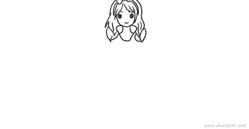 白雪公主儿童画怎么画 白雪公主简笔画步骤