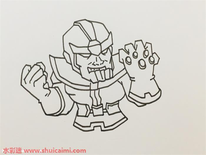 灭霸怎么画 灭霸简笔画图片大全彩色