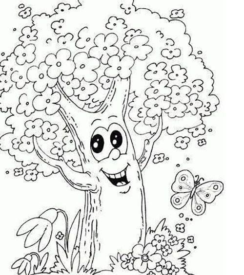 大树图片简笔画 秋天的大树图片简笔画