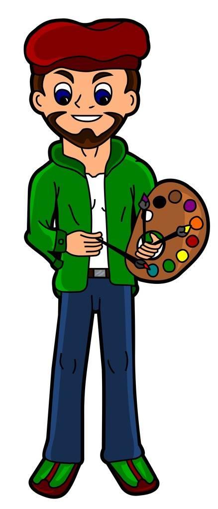 画家简笔画 画家简笔画可爱