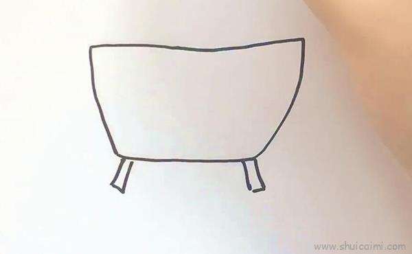 浴缸儿童画怎么画 浴缸简笔画好看