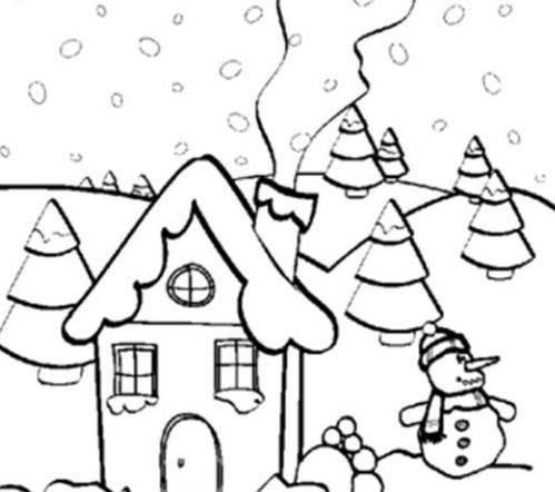雪山简笔画 雪山简笔画彩色