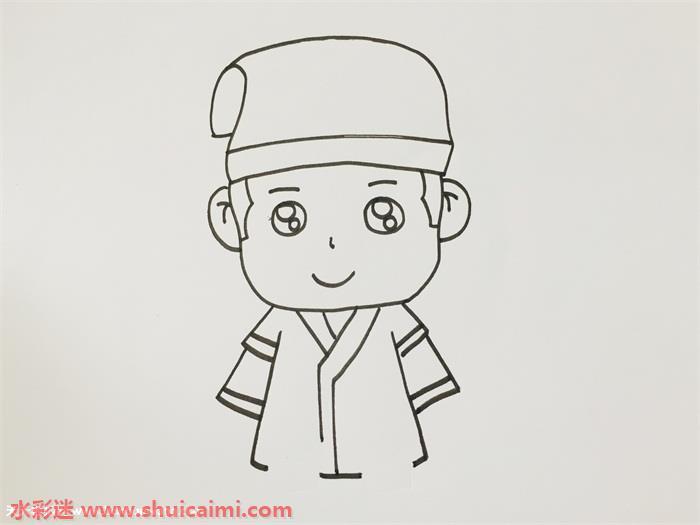 古代人怎么画 古代人简笔画简单又漂亮彩色