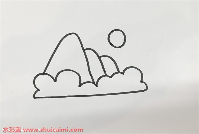 落日怎么画 落日简笔画简单易画彩色