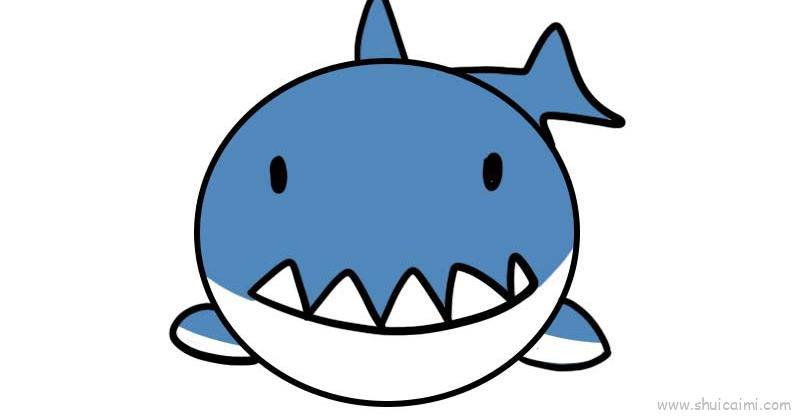 鲨鱼儿童画怎么画 鲨鱼简笔画画法
