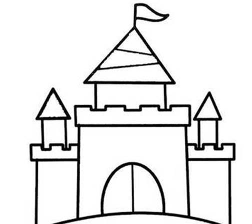 城堡简笔画 城堡简笔画带颜色