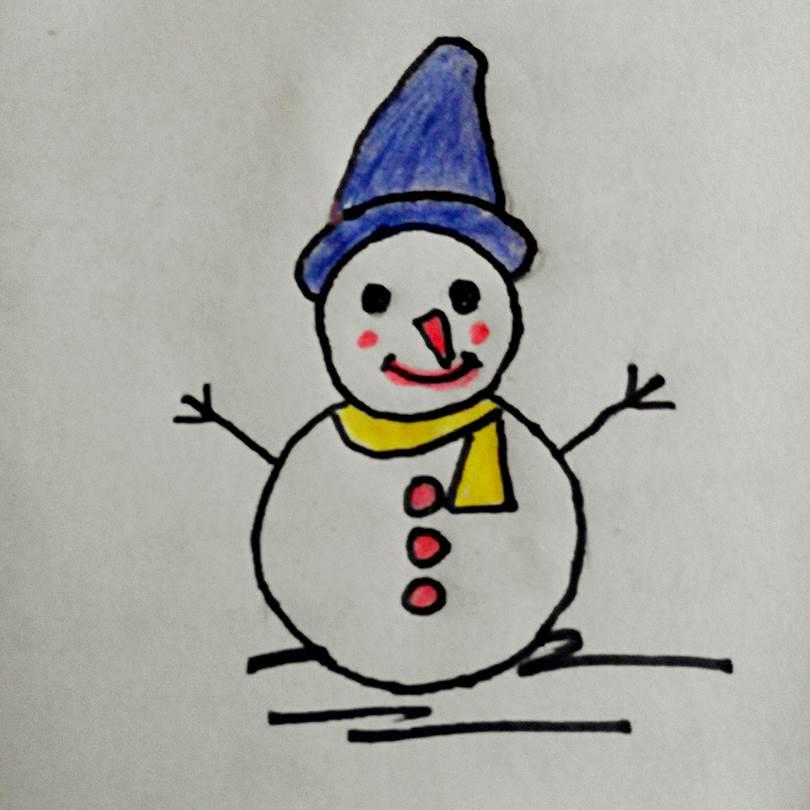 雪人简笔画图片大全 雪人简笔画图片大全带颜色