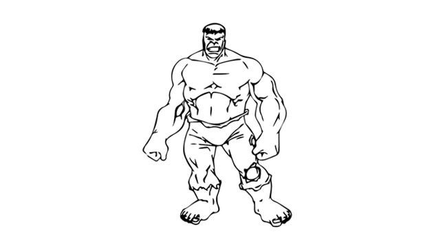 绿巨人简笔画怎么画 绿巨人简笔画步骤