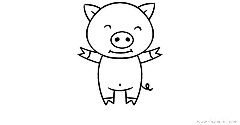 猪儿童画怎么画 猪简笔画简单又好看
