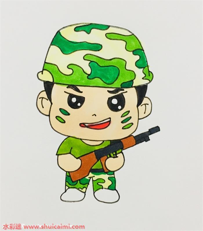 特种兵怎么画 特种兵简笔画步骤图