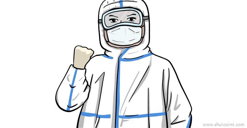 防疫人员工作时儿童画怎么画 防疫人员工作时简笔画画法