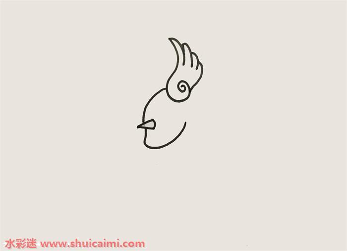 可爱的神奇宝贝哈克龙简笔画步骤