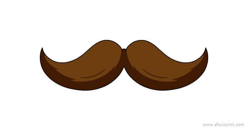 卡通胡须简笔画绘画教程步骤