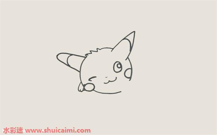 卡通动漫的皮卡丘简笔画漂亮