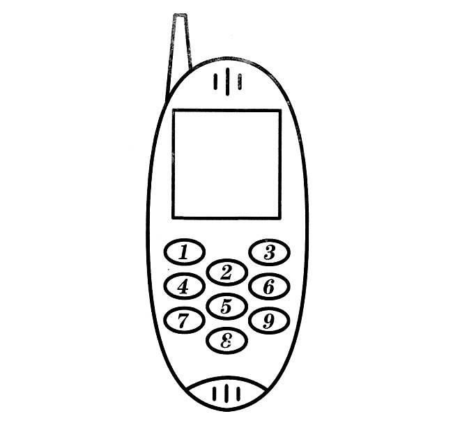 手机简笔画 手机简笔画图片
