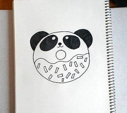 甜甜圈简笔画 甜甜圈简笔画图片