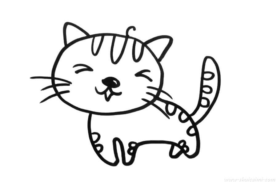 小猫怎么画 小猫简笔画步骤图