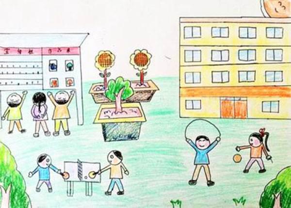 我心中的小学简笔画 我心中的小学简笔画图片大全