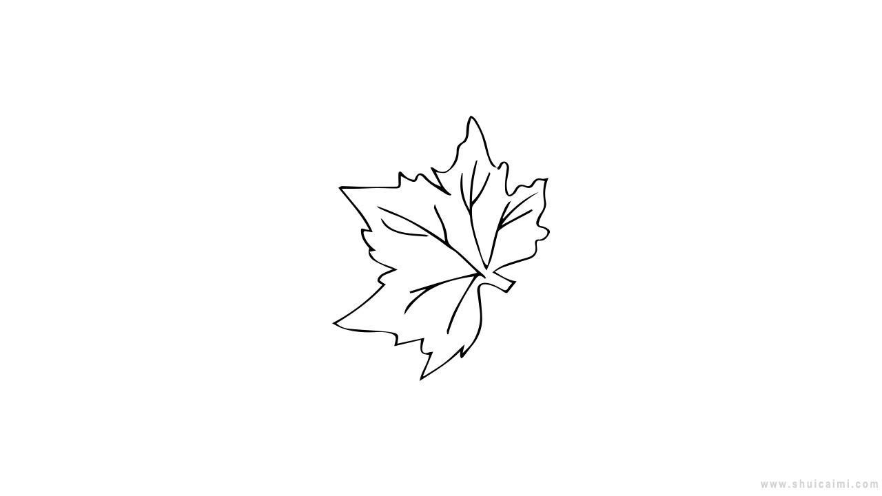 秋天树叶简笔画怎么画 秋天树叶简笔画图片大全