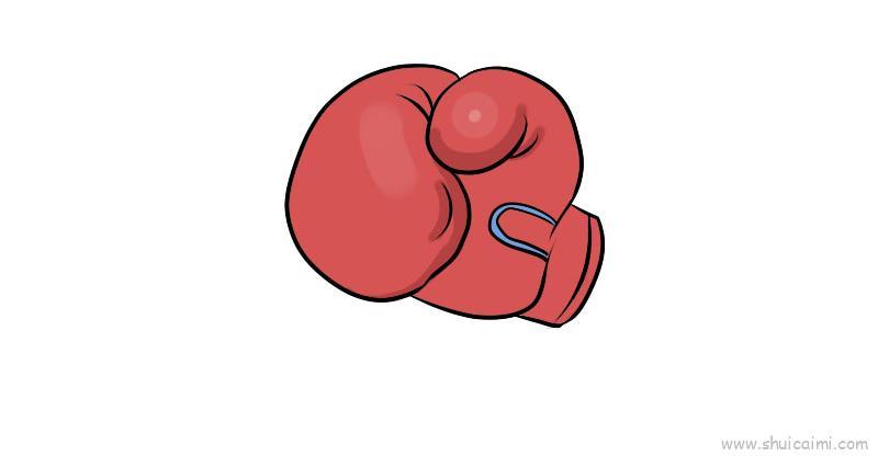 一只拳套简笔画绘画教程步骤